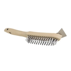 4-Row Wire Scratch Brush with Scraper