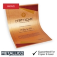 Certificate Metallico A4 Bronze