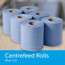 Centrefeed Blue Roll - Super Strong 2-ply (pk of 6)