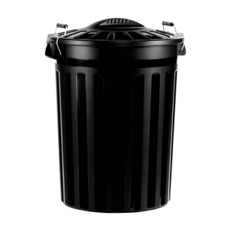 Black Dust Bin. 80 Litre