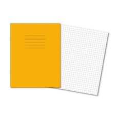 9x7" Exercise Books 7mm S quared 80Pg (229x178mm) Yellow