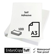 EnduroCopy Tuff A3 - Self Adhesive Paper, Gloss White