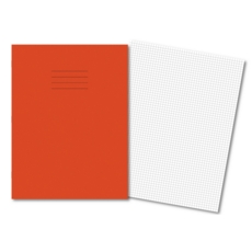 A4+ Exercise Books 5mm Squared 80Pg Orange