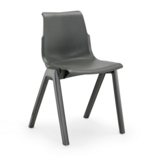 Ergostak One Piece Plastic Chair 430mmH Charcoal