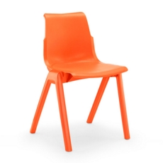 Ergostak One Piece Plastic Chair 430mmH Flame Org