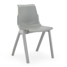 Ergostak One Piece Plastic Chair 430mmH Light Grey