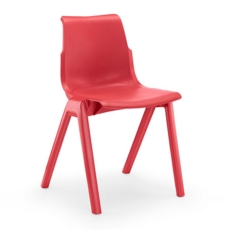 Ergostak One Piece Plastic Chair 430mmH Red
