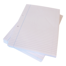 Exercise Paper 8mm Feint Ruled with Margin 2 Hole Punched A4