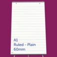 A1 Flipchart Pad with Plain Tramlines - 60mm, 50 Shts, 80g