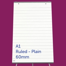 A1 Flipchart Pad with Plain Tramlines - 60mm, 50 Shts, 80g