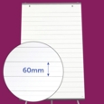 A1 Flipchart Pad with Plain Tramlines - 60mm, 50 Shts, 80g