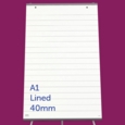 A1 Lined Flipchart Pad – 40mm Lines, 50 Sheets, 80gsm.