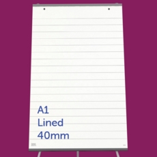 A1 Lined Flipchart Pad – 40mm Lines, 50 Sheets, 80gsm.