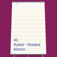 A1 Flipchart Pad with Shaded Tramlines - 60mm, 50 Shts, 80g