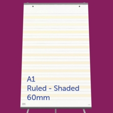 A1 Flipchart Pad with Shaded Tramlines - 60mm, 50 Shts, 80g