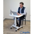 ErgoFlo Height Adjustable LaptopTable 600mm x520mm WHITE