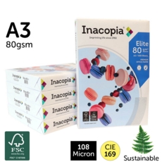 Inacopia Elite A3 Copier Paper 80gsm White 500 Sheets FSC®