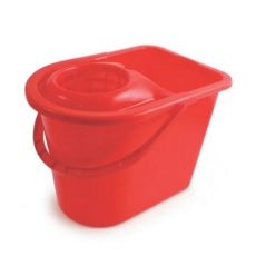 Red Mop Bucket with Wringer. 15ltr