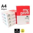 MyPrint Quality A4 Copier Paper 80gsm White Sheets