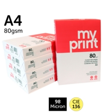 MyPrint Quality A4 Copier Paper 80gsm White Sheets