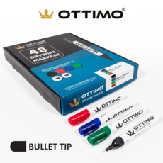 OTTIMO Drywipe Markers Bullet Tip Assorted Colours