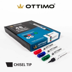 OTTIMO Drywipe Markers Chisel Tip Assorted Colours