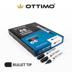 OTTIMO Drywipe Markers Bullet Tip Black