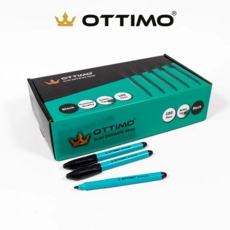 OTTIMO Slim Drywipe Pens Black (Pack of 100)