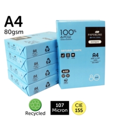 Paperline Recycled A4 Copier Paper 80gsm White 500 Sheets