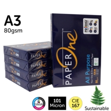 Paper One Premium A3 Copier Paper 80gsm White 500 Sheets