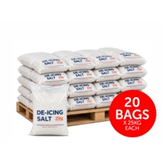 White De-Icing Salt - 20 x 25kg Bags (Pallet)