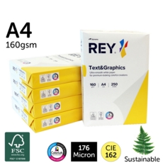 Rey Text & Graphics A4 160gsm White 250 Sheets FSC®