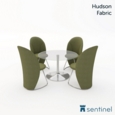 Hudson Fabric Tub Shaped Cantilever Chair