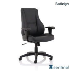 Radleigh Medium Back Executive Leather Chair Black