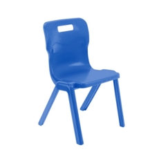Titan One Piece Plastic Chair 425mmH Blue