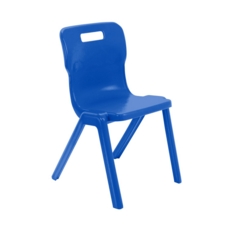 Titan One Piece Plastic Chair 460mmH Blue