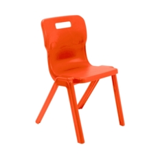 Titan One Piece Plastic Chair 460mmH Orange