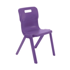 Titan One Piece Plastic Chair 460mmH Purple