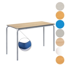 1100x550mm Crush Bent Classroom Table PU Edge 530mmH