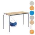 1200x600mm Crush Bent Classroom Table PU Edge 760mmH