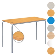 1200x600mm Crush Bent C lassroom Table PVC Edge 760mmH