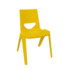 Chevron One Piece Classroom Chair 430mmH Banana Yellow