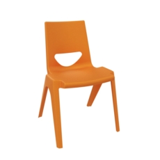 Chevron One Piece Classroom Chair 430mmH Mandarin Orange