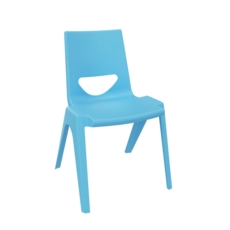 Chevron One Piece Classroom Chair 430mmH Sky Blue