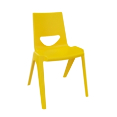 Chevron One Piece Classroom Chair 460mmH Banana Yellow