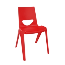 Chevron One Piece Classroom Chair 460mmH Cherry Red