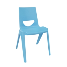 Chevron One Piece Classroom Chair 460mmH Sky Blue